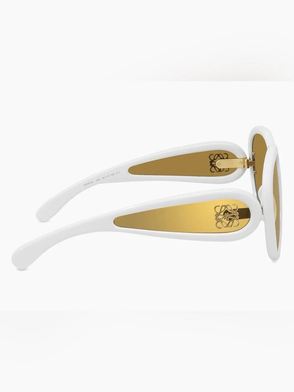 Loewe Anagram LW40132I Sunglasses White Frame Sunglasses with Gold Lenses